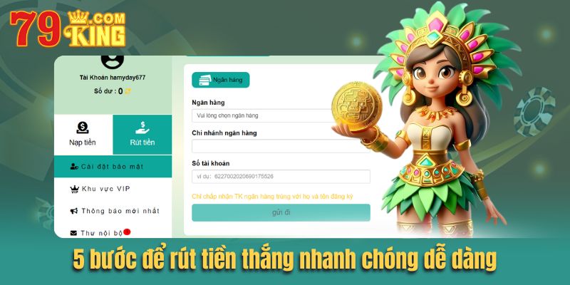 5 bước để rút tiền thắng cực nhanh chóng và dễ dàng