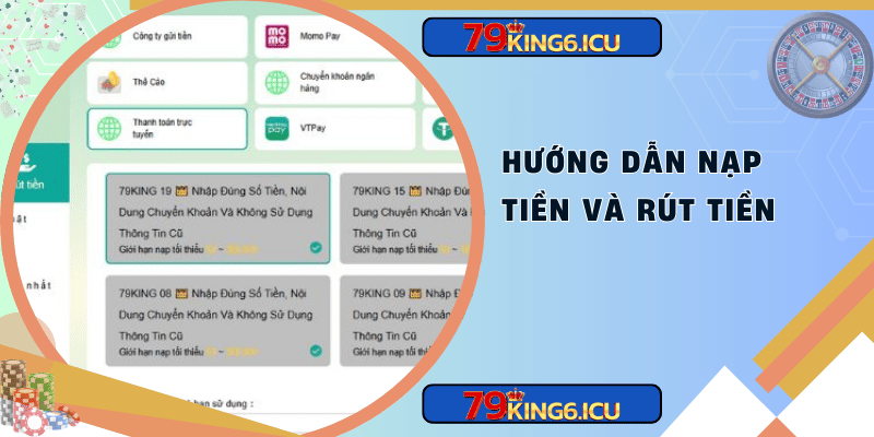 Hướng dẫn nạp tiền và rút tiền